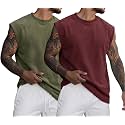 RodZen Mens Polyester Tank Tops Sleeveless Round