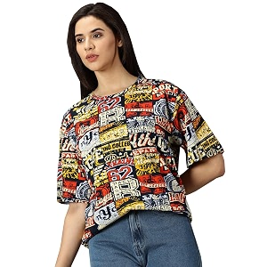 RodZen Oversized Loose Fit Half Sleeves Cotton