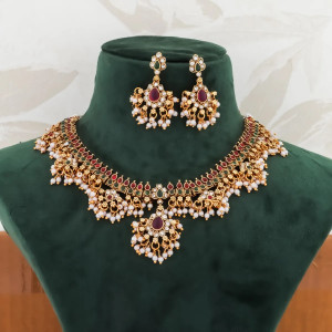 rofarword brass copper gold-plated gold jewel set pack of 1