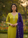 ROHEENI CREATION Embroidered Kurta TrouserPant Dupatta