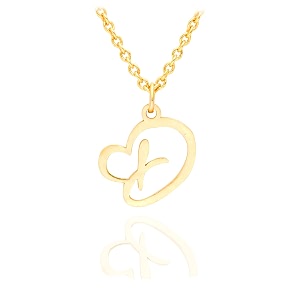 initial heart pendant name necklacemy love initial heart name necklace cursive initial necklace dainty girl gift birthday gift