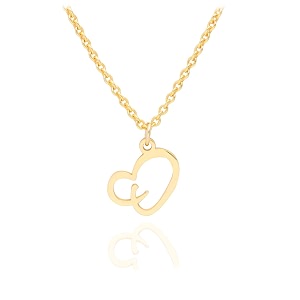 initial heart pendant name necklacemy love initial heart name necklace cursive initial necklace dainty girl gift birthday gift