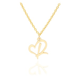 initial heart pendant name necklacemy love initial heart name necklace cursive initial necklace dainty girl gift birthday gift