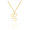 Initial Heart Pendant Name Necklace,My Love Initial Heart Name Necklace, Cursive Initial Necklace, Dainty Girl Gift, Birthday Gift