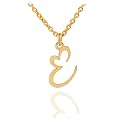 Initial Heart Pendant Name Necklace,My Love Initial Heart Name Necklace, Cursive Initial Necklace, Dainty Girl Gift, Birthday Gift