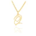 Initial Heart Pendant Name Necklace,My Love Initial Heart Name Necklace, Cursive Initial Necklace, Dainty Girl Gift, Birthday Gift