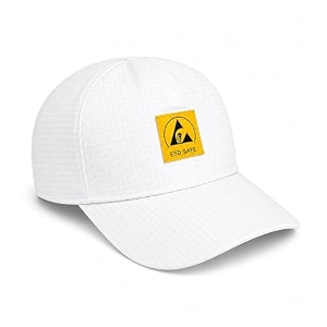 rojex blue esd cleanroom cap  anti-static unisex headwear for labs electronics assembly amp static-sensitive work  polyester machine washable