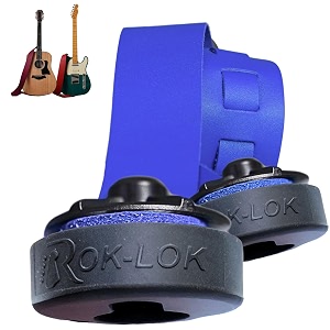 rok lok pro guitar strap lock - 1 pack black - no mods required