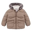 Rokka&amp;Rolla Baby Boys' Sherpa Lined Winter Puffer Jacket with Mini Fur Hood