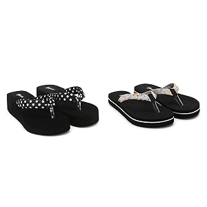 ROKKS Womans Fashionable Mid-Heel Sandals Flip-Flops Regular