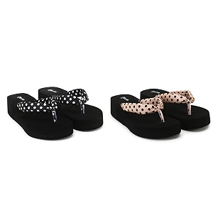 ROKKS Womans Fashionable Mid-Heel Sandals Flip-Flops Regular