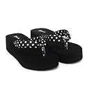 ROKKS Woman39s Fashionable Mid-Heel Sandals Flip-Flops Regular