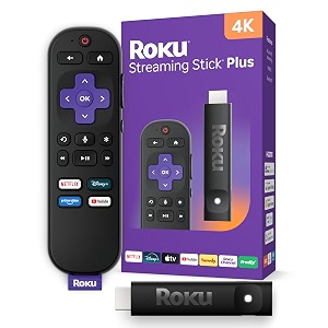 roku streaming stick plus 2026-4k amp hdr roku streaming device for tv with voice remote - free amp live tv