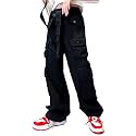 Rolanko Girls Cargo Pants Baggy Y2K Cargo