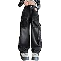 Rolanko Girls Cargo Pants Baggy Y2K Cargo