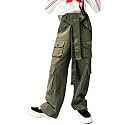 Rolanko Girls Cargo Pants Baggy Y2K Cargo