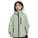 Rolanko Girls Rain Jacket Lightweight Waterproof Hooded Kids Raincoat 6-16