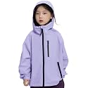 Rolanko Girls Rain Jacket Lightweight Waterproof Hooded Kids Raincoat 6-16
