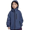 Rolanko Girls Rain Jacket Lightweight Waterproof Hooded Kids Raincoat 6-16