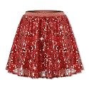 Rolanko Girls Sequin Skirt with Shorts, Sparkly Skort Elastic Waist 5-12Y