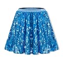 Rolanko Girls Sequin Skirt with Shorts, Sparkly Skort Elastic Waist 5-12Y