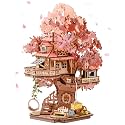 Rolife DIY Miniature House Kits Sakura Tree House 12" 3D Wooden Puzzles