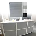 Roll Up Cabinet Doors, Folding Closet Door Replacement with Handle, Customizable ABS Kitchen Sliding Rolling Shutter Doors with Assembly Hardware, Easy to Install, W*H_50x90cm (19.7x35.4), Grey