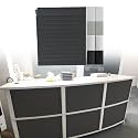 Roll Up Cabinet Doors, Folding Closet Door Replacement with Handle, Customizable ABS Kitchen Sliding Rolling Shutter Doors with Assembly Hardware, Easy to Install, W*H_60x80cm (23.6x31.5), Black