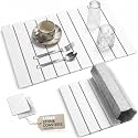 Roll-Up Stone Dish Drying Mat, Diatomaceous Earth, White, Kitchen Counter
