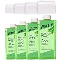 Roll on Wax Refill for Hair removal Aloe Vera at Home Roller Waxing Cartridges for Sensitive Skin Depilatory Soft Wax for Legs Arms &amp; Body 5.3oz 150g 4 Pack