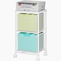 Rolling File Cart with 2 Storage Drawers,Under Desk Storage Cart