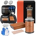 Rolling Knife Sharpener Kit with 1000 & 3000 Grit Discs, Magnetic 15°/20° Angle Guide for Kitchen Knives, Finger Protector, Leather Strop & Carry Bag