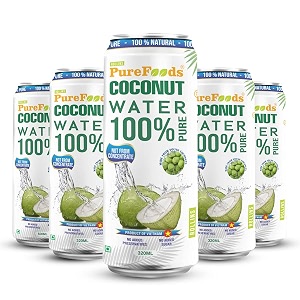 rollins purefoods vietnamese tender coconut water 100 pure amp natural  nariyal paani for daily hydration amp healthy skin  pack of 6 320 ml each
