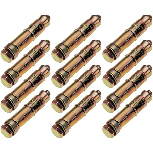 rollyware  m12x90mm expansion bolts shield anchor heavy-duty zinc plated 20mm diameter anchor for construction home and industrial use bolt type wall anchor fasteners kitrust proof 30 m12x90mm