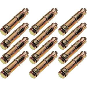 rollyware  m8x60mm expansion bolts shield anchor heavy-duty zinc plated 14mm diameter anchor for construction home and industrial use bolt type wall anchor fasteners kitrust proof30 m8x60mm