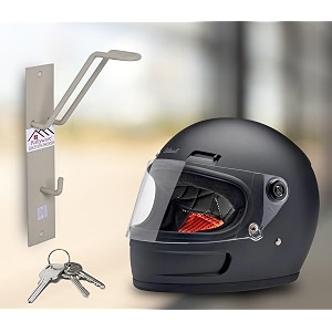 rollyware  open and full face wall mountable multipurpose organizer hook helmet and jacket hanger wall mount helmet hook stand 1 grey