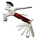 Rollyware Stainless Steel 15 in 1 Multipurpose Tool Kit, Portable &amp; Heavy Duty, Light Weight &amp; Durable Emergency Pocket Multi Tool Kit, Suitable as Camping Multitool (Axe, Hammer &amp; More) Dark Brown