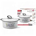ROLON Seasons 1600 Casserole Grey PU Insulated Hot &amp; Cold Food 1150 ml Capacity Floral Design Double Wall Thermoware Kitchen Serveware Food Safe Stainless Steel