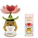 Romantic Gift – Crochet Heart Flower “I Love You More” – Cute Handmade Anniversary, Valentine’s Day, Birthday, Christmas Love Gift for Girlfriend, Boyfriend, Husband, or Wife, Couples Gifts