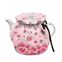 Romantic Rose Tea Pot Cozies Dustproof Breakfast Pot Lid Coffee Pot Washable Kitchen Home Decorative Insulation and Keep Warm Both Sides Drawstring