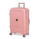 ROMEING Sicily 24 inch, Polypropylene Luggage, Hard Sided, (Pink 65 cms) Medium Check-in Trolley Bag | 8 Spinner Smooth Wheels | TSA Lock | Unbreakable | Men & Women & Kids