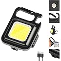 ROMINO COB Keychain Work Light Keychain Flashlights 4 Light Modes 800 Lumen, Led Keychain Light Emergency Light with Folding Bracket Bottle Opener and Magnet Base for Camping Walking - 1 Piece