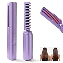 ROMINO Rechargeable Hair Straightener Comb Brush for Women Hair Styler Brush Hair Straightening Iron, Straightener Machine PTC Heating Electric Comb Cordless Design, Multicolor