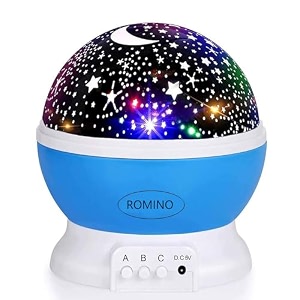 romino star master night lamp galaxy night light projector for bedroom kid lights ceiling led light 360 degree rotating colorful lights gift for kids boy girl multi colorpack of 1plastic