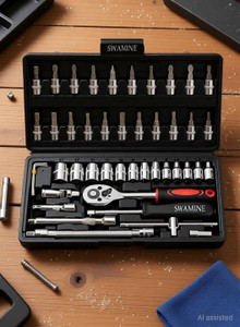 romj 46 in 1 pcs tool kit  screwdriver and socket set combination set power  hand tool kit