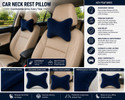 romj Blue Memory Foam Car Pillow Cushion
