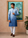 romj Men Embroidered Straight Kurta
