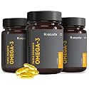 Triple Strength Omega 3 Fish Oil Capsule (1250mg with 550mg EPA & 350mg DHA) | High Strength Fish oil Capsules for Men & Women (Pack of 3)