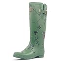 Rongee Womens Rain Boots Waterproof Tall Garden Outdoor Mud Shoes Daisy Printed with Adjustable Buckle