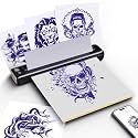 Rongta Tattoo Stencil Printer F81S, Bluetooth Wireless Thermal Printers with 5pcs Transfer Papers, Compatible with Android and iOS Phone/Tablet & PC, Tattoo Machine for Artists & Beginners